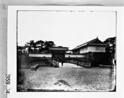 旧江戸城写真ガラス原板　 大手門 / Edo Castle: Otemon Gate image