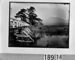 木橋と富士山 / Wooden Bridge and Mt. Fuji image