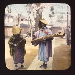 琴と月琴を弾く流し / Strolling Musicians Playing the Koto and Chinese Lute image