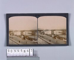 河辺の船と橋(西欧風景)(No.275) / Scenes of Europe: Boat by a River and Bridge (No. 275) image