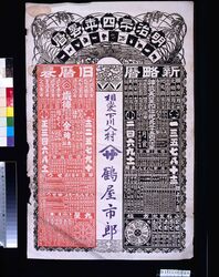 相愛下川入村 鶴屋市郎(明治三十四年略歴) / Tsuruya Ichirō of Shimokawairimura, Sōai (Abridged Calendar of the Year 1901) image