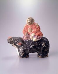 相良人形 牛乗り天神 / Sagara Ningyō Doll, God on Cow image