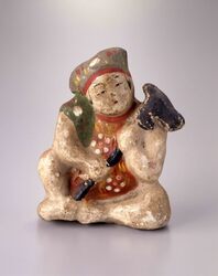 相良人形 春駒持ち童子 / Sagara Ningyō Doll, Child Holding a Hobby Horse image