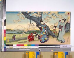 墨田堤花盛の図 / Cherry Trees in Full Bloom at the Sumida Bank image