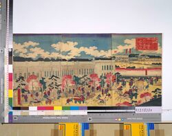 東亰新橋煉化石鉄道蒸気車真景図 image