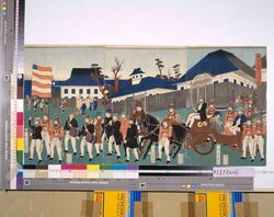 横浜外国人行烈之図 / A Procession of Foreigners at Yokohama image