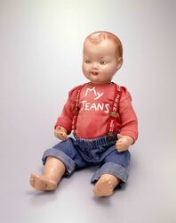 セルロイド人形 擬眼自由人形(衣装付) / Celluloid Doll with Moving Eyes (with Clothes) image