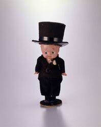 セルロイド人形 [花婿風キューピー] / Celluloid Doll, [Groom Kewpie] image