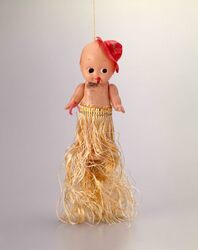 セルロイド人形[紐付き踊り子風キューピー] / Celluloid Doll, [Dancer Kewpie with String] image