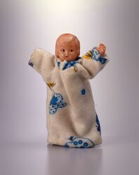 セルロイド人形 少年風(寝巻き衣装付) / Celluloid Doll, Young Boy (with Pajamas) image