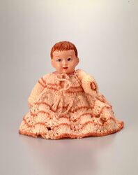 セルロイド人形 少女風(毛糸衣装付) / Celluloid Doll, Young Girl (with Knitted Clothes) image