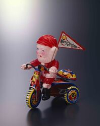 セルロイド玩具 サンタクロースと三輪車 / Celluloid Toy, Santa Claus and Tricycle image