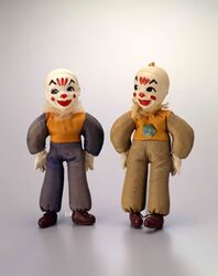 セルロイド人形 ピエロ(青衣装) / Celluloid Doll, Clown (with Blue Clothes) image