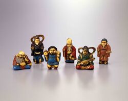 セルロイド製置物 七福神 寿老人 / Celluloid Object, Seven Gods of Fortune, Jurōjin (Longevity) image
