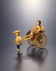 セルロイド製置物 人力車 / Celluloid Object, Rickshaw image