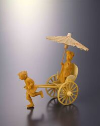 セルロイド製置物 人力車 / Celluloid Object, Rickshaw image