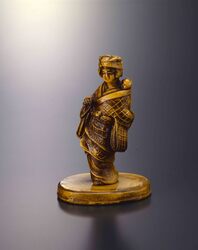セルロイド製置物 子守 / Celluloid Object, Babysitter image