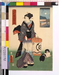 江戸名所百人美女 浅草田町 / One Hundred Beautiful Women at Famous Places in Edo : Asakusa Tamachi image