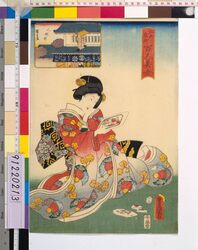 江戸名所百人美女 人形町 / One Hundred Beautiful Women at Famous Places in Edo : Ningyocho image