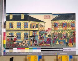 横浜各国商館之図 / Trading Houses of Various Countries in Yokohama image