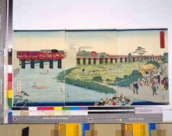 六郷蒸気車鉄道之図 image