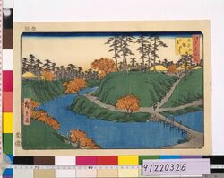 江戸名所之内 王子瀧の川紅葉風景 / Famous Views of Edo: Autumn Foliage at Oji image