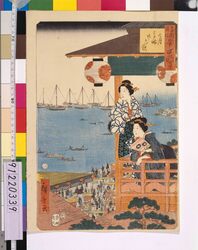 東都名所年中行事 七月 高輪廿六夜 / Famous Views of Annual Events in the Eastern Capital: Takanawa on the Evening of VII:26 image