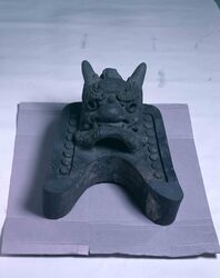 旧浅草寺観音堂隅棟鬼瓦(二の隅) / Onigawara (Ogre-Faced Roof Tile) of Corner Ridge at Former Sensōji Temple Kannondō Hall (Ninosumi) image