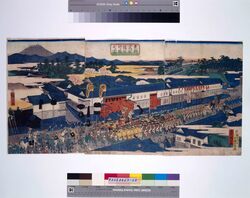東都霞ヶ関諸侯行粧之図 / Daimyo Procession in Travel Garb, Kasumigaseki, the Eastern Capital image
