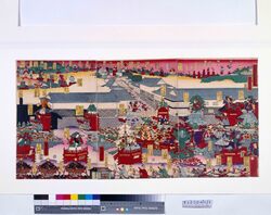 六月十五日山王御祭礼練込図 / Portable Shrines at the Sanno Festival on June 15 image