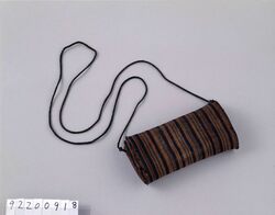 木綿縞懸守 / Striped Woven Cotton Bag for Carrying Charms image