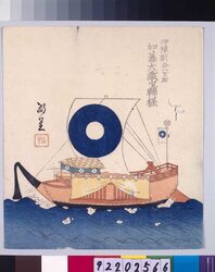 諸大名船絵図 伊予新谷 加藤大蔵少輔 / Ships Owned by Daimyo : Kato, the Junior Assistant Minister of the Ministry of the Treasury, Daimyo of Iyo-NⅡya image