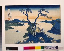 冨嶽三十六景 信州諏訪湖 / Thirty-six Views of Mt. Fuji: Lake Suwa in Shinano Province image