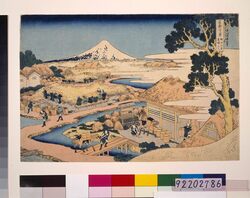 冨嶽三十六景 駿州片倉茶園ノ不二 / Thirty-six Views of Mt. Fuji: Fuji from the Katakura Tea Plantation in Suruga Province image