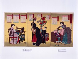 女官洋服裁縫之図 / Court Ladies Sewing Western Clothing image