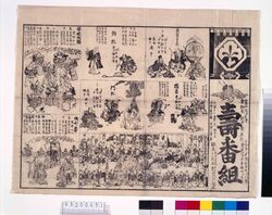 中村座辻番付「寿番組」 / Nakamuraza Kabuki Theater Tsuji Ranking “Kotobuki Bangumi” image