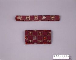 紫市松文懐中たばこ入れ / Pocket Tobacco Pouch with Purple Checker Board Pattern image