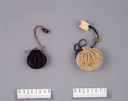 桟留革巾着 / Santome Leather Drawstring Pouch image