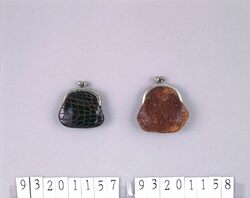 黒蛇革小ガマ口 / Small Black Snakeskin Purse image