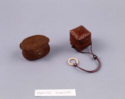 竹編びく型物入 / Creel-shaped Bamboo Storage Case image