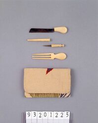 携帯用小物入 ナイフ フォーク 千枚通 / Portable Accessory Case, Knife, Fork, Awl image