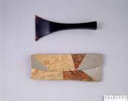 金襴呼び継撥袋 べっこう撥 / Gold Brocade Yobitsugi Bag for Plectrums, Tortoiseshell Plectrum image