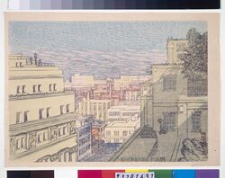 新東京風景六景 日本橋付近 / Six Views of New Tokyo : Neighborhood of Nihombashi image