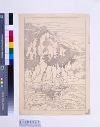 旅みやげ第三集 木曽河蓬莱岩 校合摺 / Souvenirs of My Travels, 3rd Series : Horai Rock in the Kisogawa River ( Proof Print) image