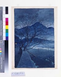 旅みやげ第三集 別府の夕 原画 / Souvenirs of My Travels, 3rd Series: Early Evening View of Beppu (Original Picture) image