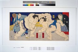常陸山梅ヶ谷取組図 / The Sumo Bout between Hitachiyama and Umegatani image