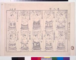 [東之方相撲十人番附] / Rankings of 10 Sumo Wrestlers of the East image
