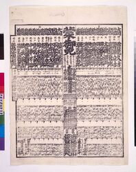 回向院境内勧進大相撲番付 文久元年十月場所 / Ekōin Temple Precincts Fund-Raising Sumo Rankings for the October 1861 Tournament image