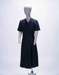 更生服 紺木綿地絣 / Rehabilitation Clothes, Navy Blue Kasuri Dyed Cotton Fabric image