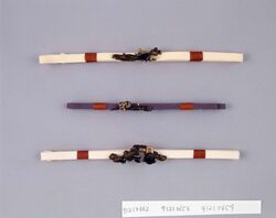 〆飾り彫帯留付帯締 / Obi Tie and Straw Rope Festoon Clasp image